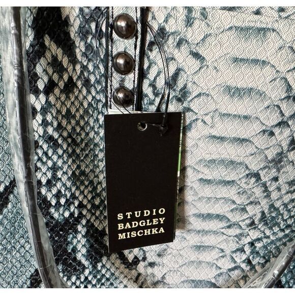Studio Badgley Mischka Snake Print Vegan Leather Bag NWT - Picture 4 of 6